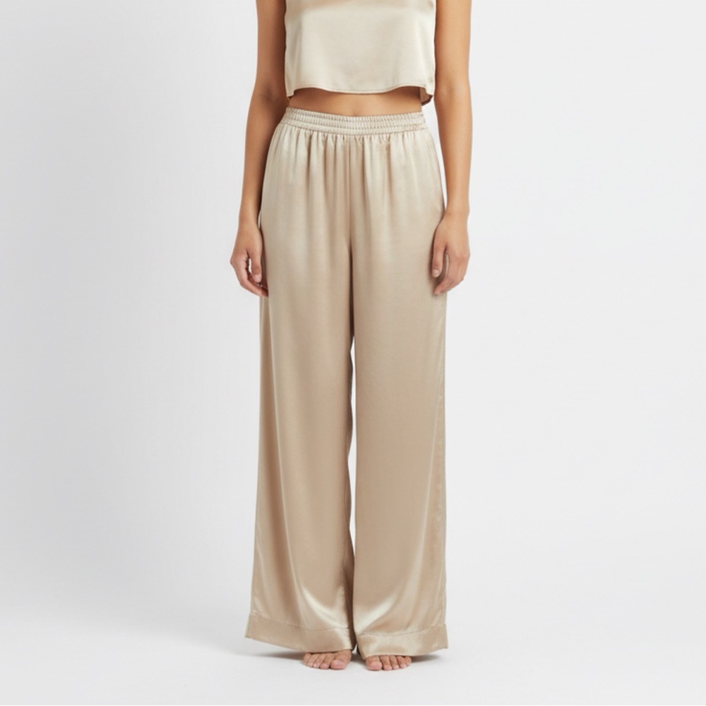 Naked Cashmere Champagne 100% Silk Pants